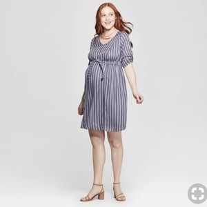 Isabel Maternity Striped Dress